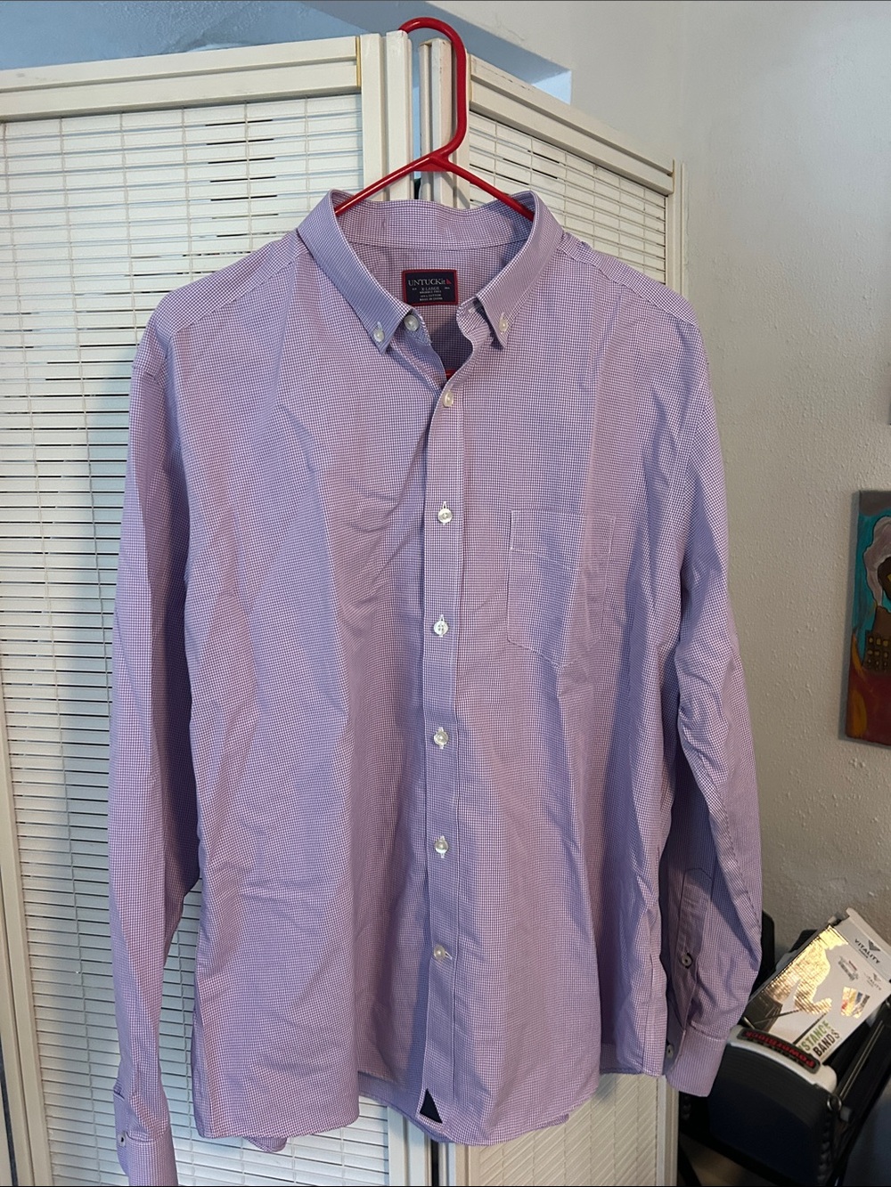 UNTUCKit Men’s Lavender Long-Sleeve Button-Down Shirt
